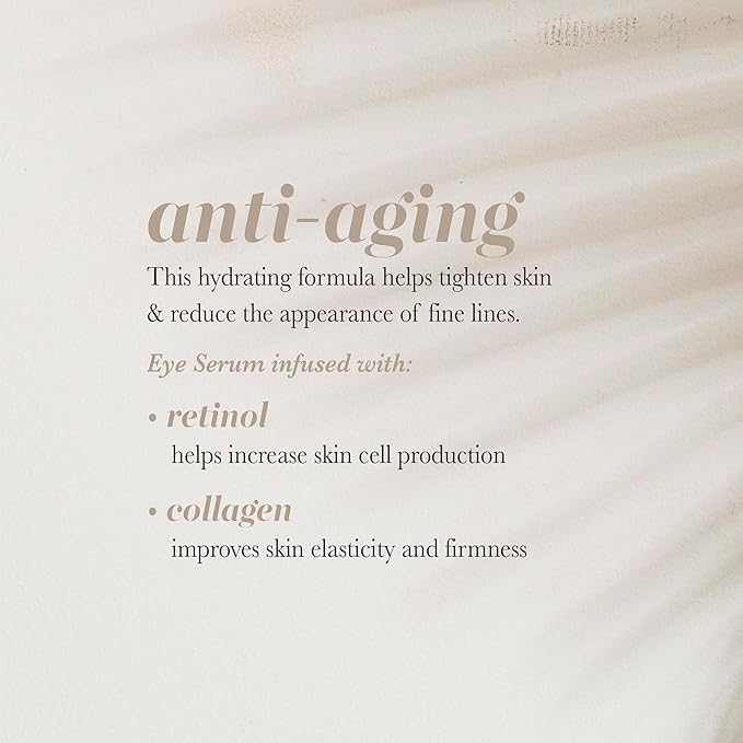 Pearlesssence Anti-Aging Eye Serum (Retinol + Collagen) - Helps Reduce Fine Lines & Wrinkles | Gentle & Lightweight Formula | Plumps & Tightens | Made in USA & Free (1oz)