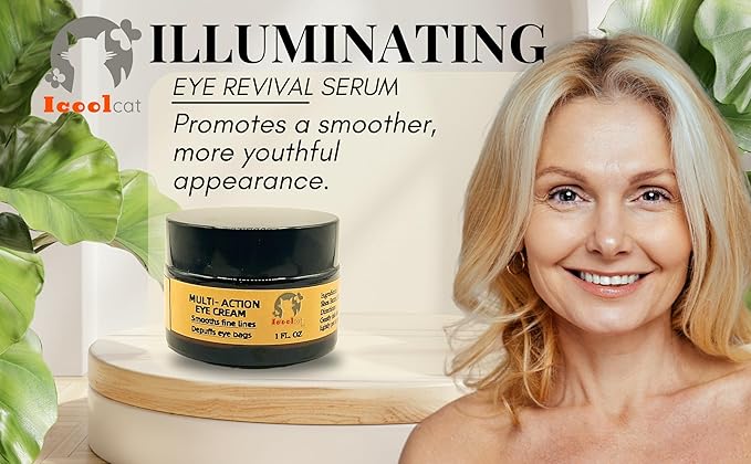 Anti-Aging Eye Cream with Squalane, Nicotinamide, and Panthenol (B5) for Dark Circles, Puffiness, and Fine Lines - 1oz