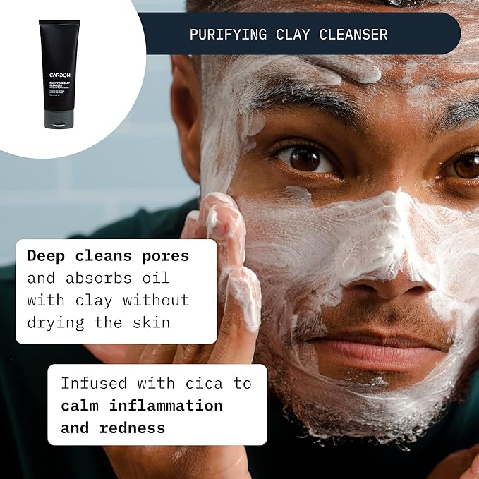 Limited Edition Men's Skincare Gift Set, Cardon Anti-Aging Korean Skincare Routine, Cactus-based, All Skin Types, Face Wash, Face Moisturizer with Sunscreen, SPF 30, Night Lotion, Eye Cream (4 CT)