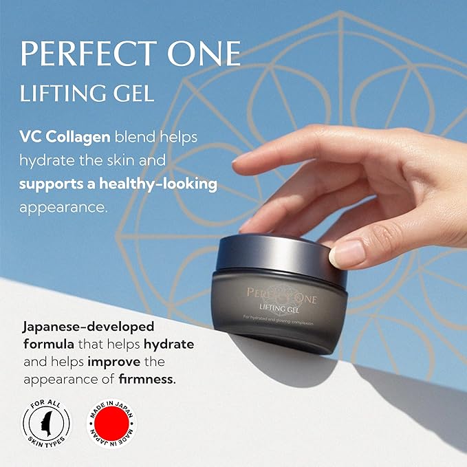 PERFECT ONE Lifting Gel - Helps The Skin Appear Firmer and Moisturized - All-in-One Skin Care Serum, Moisturizer, & Facial Mask - With VC Collagen, Niacinamide, Retinol, and Hyaluronic Acid, 50g