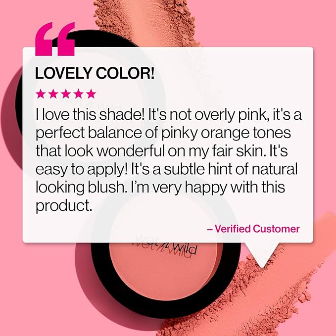 wet n wild Color Icon Blush, Effortless Glow & Seamless Blend infused with Luxuriously Smooth Jojoba Oil, Sheer Finish with a Matte Natural Glow, Cruelty-Free & Vegan - Naked Brown