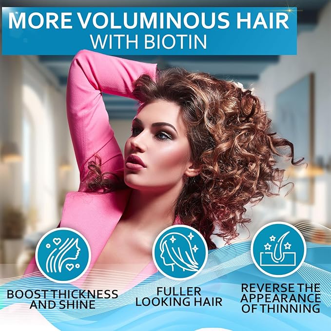 Biotin Heat Protection Hair Spray with Moroccan Argan Oil - Thermal Resistant Styling Products for Women - Frizzy, Black and Curly Hair - Anti Frizz, Leave In Conditioner - Flat Iron and Blow Dry