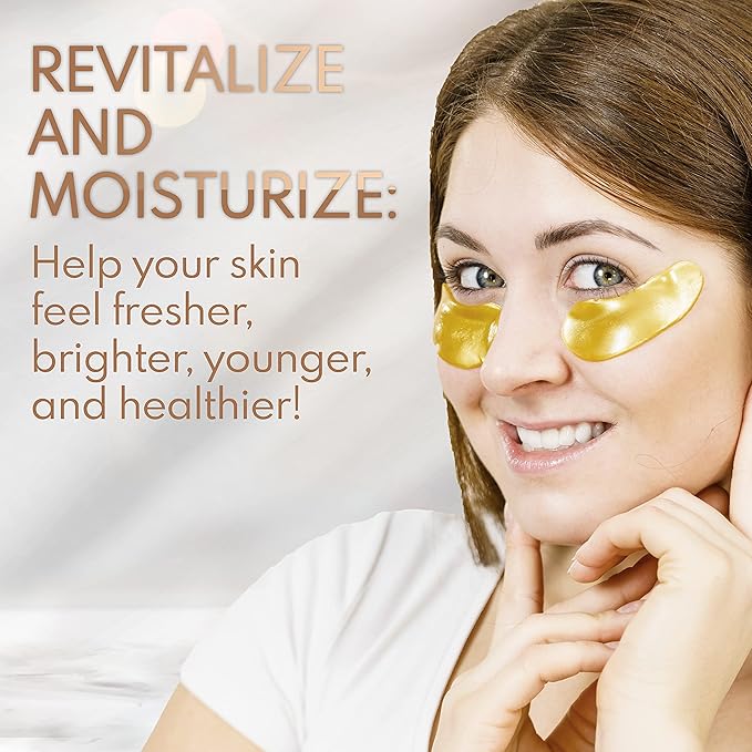 Under Eye Anti-Aging Eye Mask Collagen Patch Treatment for Minimizing Wrinkles, Puffy Eyes, Eye Bags, Dark Circles, Fine Lines Under the Eye, Looking Less Tired, Revitalizing, Moisturizing and