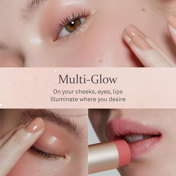 hince True Dimension Radiance Balm 10g - Natural Shimmer Glow Face Highlighter Stick Glow Balm Korean Blush Transparent Color Skin Tone Slim Fitting Texture, Multi Makeup Stick (1, DAWN RAY, TP002)