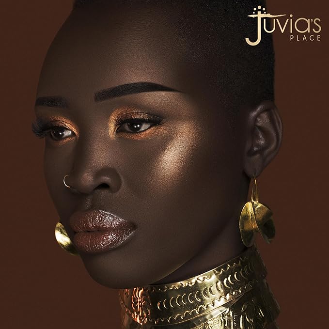 Juvia's Place Palette The Warrior - Warm Golds, Browns & Bronzes, Shades of 9, Warm and Neutral Palette, Pigmented Makeup Palette Eye Color & Shine