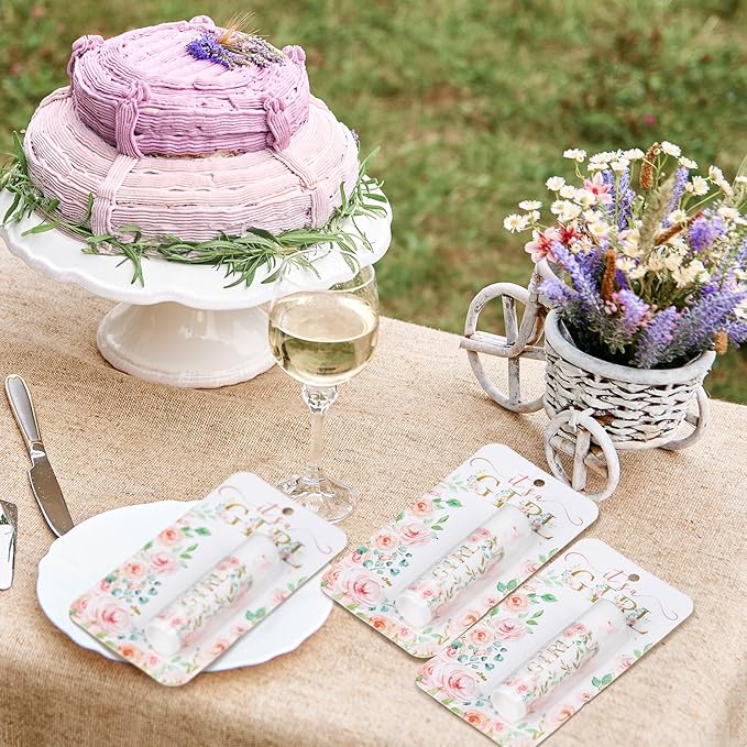 30 Sets Baby Shower Lip Balm Bulk Baby Shower Favors Pink Floral Gender Reveal Small Lip Balm wedding Thank You Gifts Honey Moisturizing Lip Balm Favors for Guest Coworkers Women Men