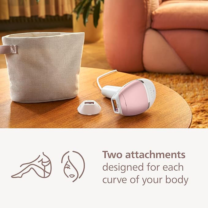 Philips Lumea 8000 Series IPL Hair Removal Device - Alternative to Laser Hair Removal, SenseIQ Technology and Lumea App, 2 Attachments for Body & Face, for Women & Men, BRI932/03