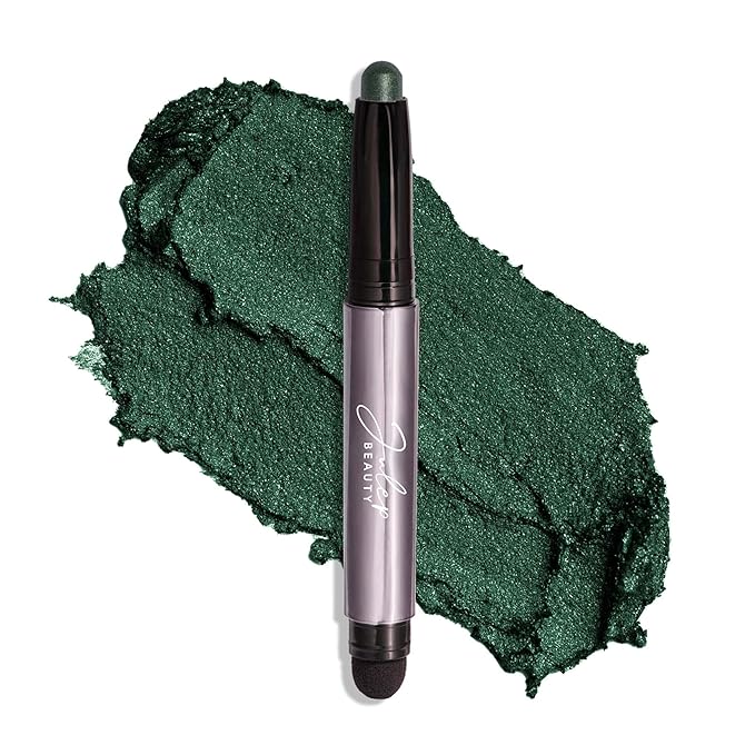 Julep Eyeshadow 101 Cream-to-Powder Waterproof Shadow Stick – Evergreen Shimmer – Long-Lasting, Crease-Proof, Deep Green Shimmer Cream Eyeshadow with Built-in Smudger