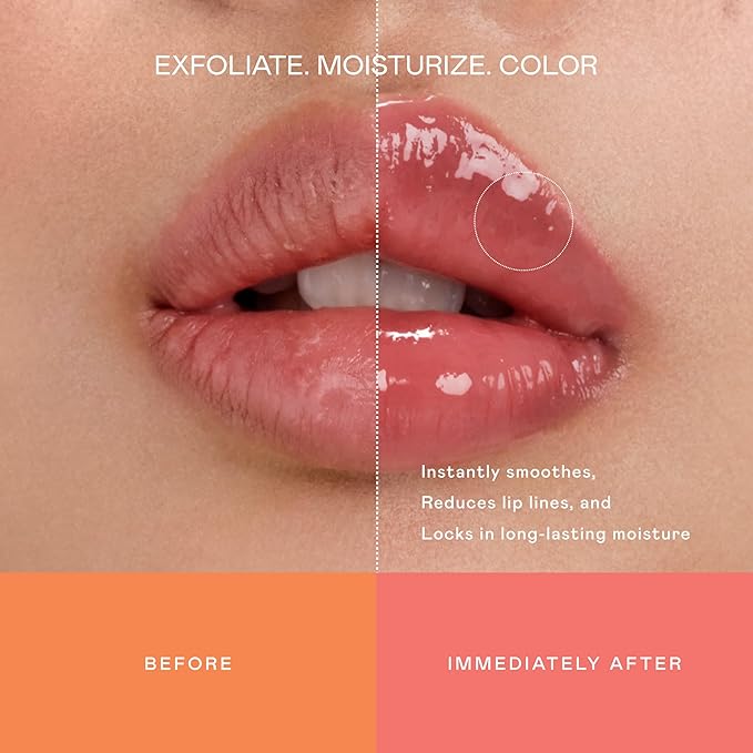 EADEM Le Chouchou Lip Softening Balm, Lip Gloss for Women, Lip Plumper & Lip Mask, Overnight Hydrating & Moisturizing Luxury Lip Balm, 0.5 oz, Bissap Glaze