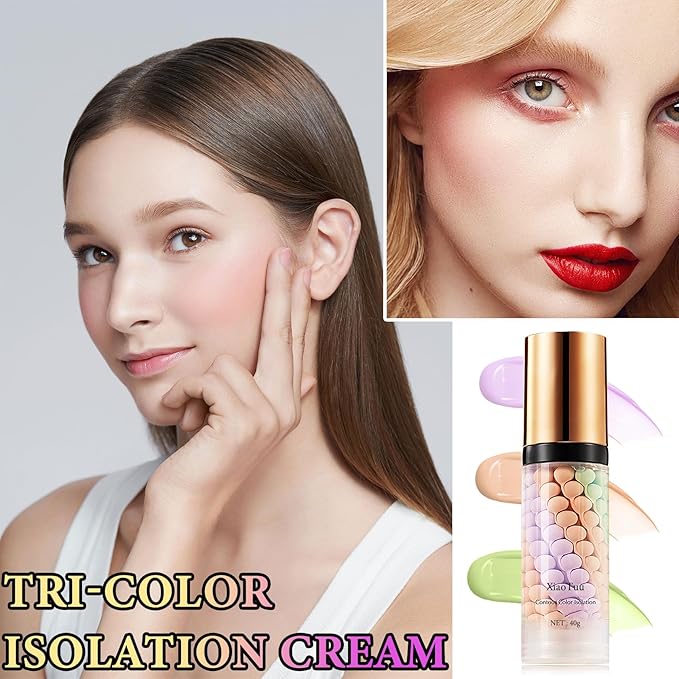Color Correcting Facial Serum,Isolation Cream,Pore Primer,Invisible Pore,Skin Tone Correcting,Moisturizing Concealer Foundation Face Makeup Brightening Primer Base
