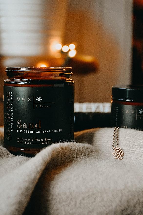 Sand Red Mineral Polish for Body & Face - Deep Exfoliator Scrub with Desert Mineral Sand - Natural Ingredients - Skincare for Women and Men (9 oz)