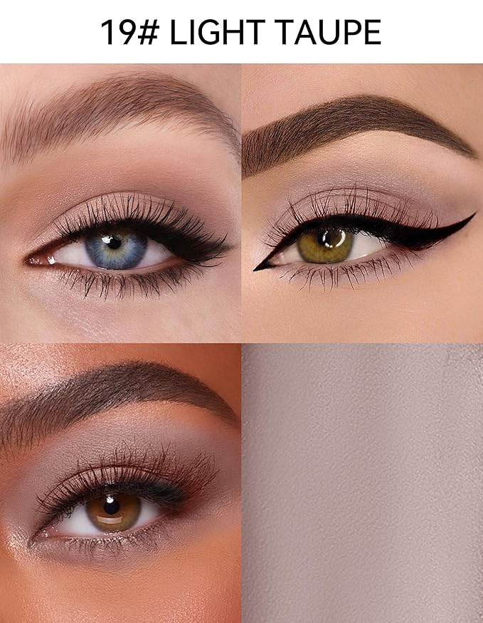 Erinde Waterproof Cream Eyeshadow Stick, Matte Nude Eye Shadow Sticks, Longwear Blendable High Pigmented, Neutral Eye Shadow Sticks Matte for Older Eyes, Smokey Eyeshadow Pencil Crayon, 19 Light Taupe