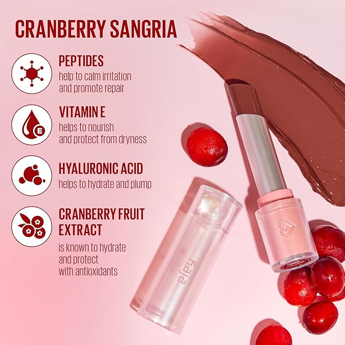 Kaja Juicy Glass Lip Balm | Plumping, Hydrating, Korean Lip Balm, Moisturizing Lip Care, 24hrs Long-lasting Hydration, Nourishing Lip Care | Cranberry Sangria, 0.15 oz.