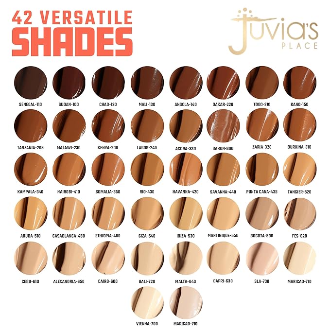 Juvia's Place I Am Magic Velvety Matte Liquid Foundation 540 - Giza - Medium w/Cool, Neutral Undertone, Makeup Foundation Full Coverage, Lightweight, Long Wear, Velvety Matte Finish