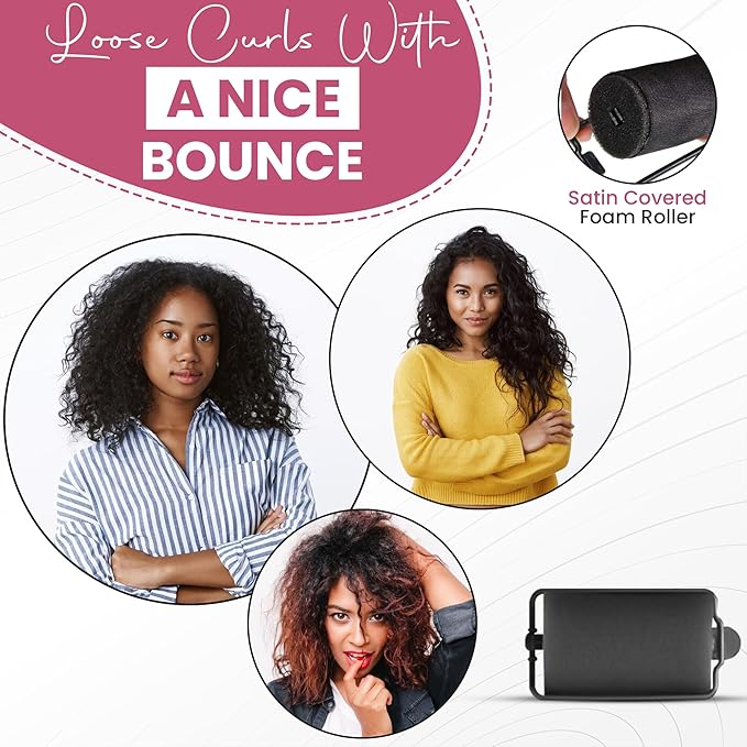 My Beauty Spot Heatless Rollers - Satin Hair Rollers - Overnight Hair Curlers, 48Pcs Overnight Foam Curlers, No Clips, Assorted Sizes & Colors, with Storage Case