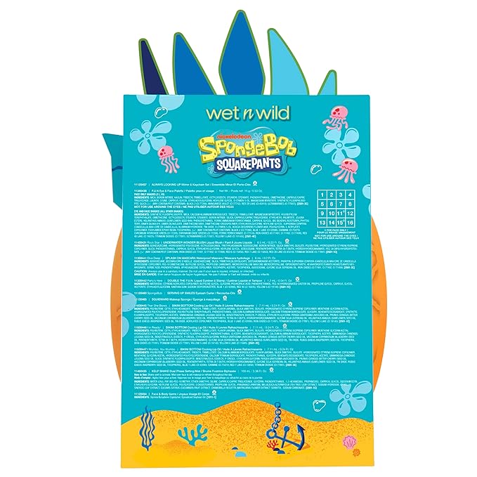 wet n wild SpongeBob SquarePants PR Box - Pineapple House 2-Layer Collector’s Set with Makeup & Tools for Unique F.U.N Looks, Cruelty-Free