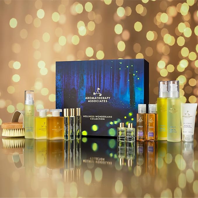 Aromatherapy Associates Wellness Wonderland, Luxurious Gift Collection of Bath and Shower Oils, Mists, Roller Balls and Gels. Made with Premium Essential Oils for Relaxation (14-Piece Set)