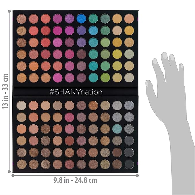 SHANY Ultimate Fusion - 120 Color Highly Pigmented Makeup Palette Long Lasting Blendable Natural Colors Eye shadow Palette Natural Nude and Neon Combination