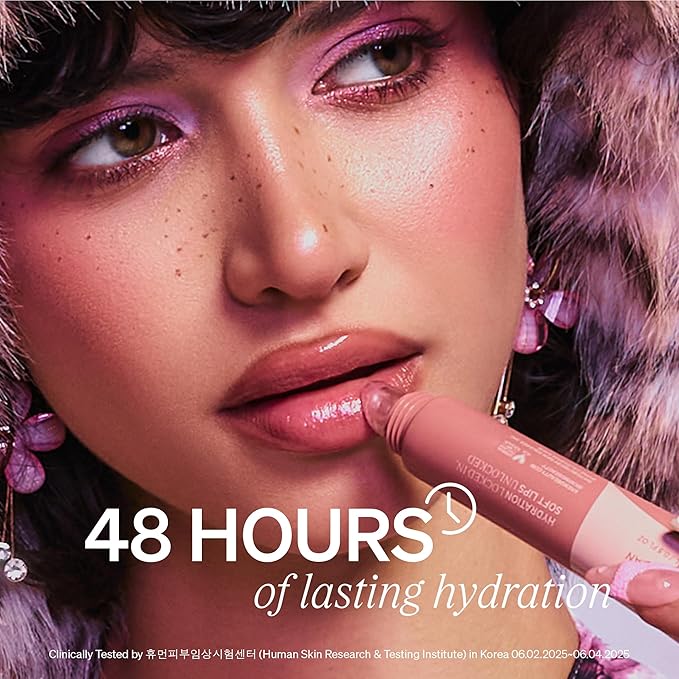 LipLock Jelly Serum for Dry Lips, Long-Lasting, Hydrating, Plumping, Glossy Mask with Rose PDRN, Carrot Collagen, Pillow Peptide, Moisturizing Tinted Lip Balm. (Pink Flan)