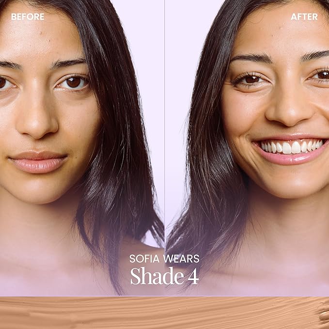 Naked Sundays BeautyScreen™ SPF 50 Mineral Peptide Foundation Tint – 2-in-1 Skin Tint & Mineral Sunscreen | Radiant, Buildable Coverage, Acne-Safe, Infused with Peptides (4 Medium honey, 1.01 fl oz)