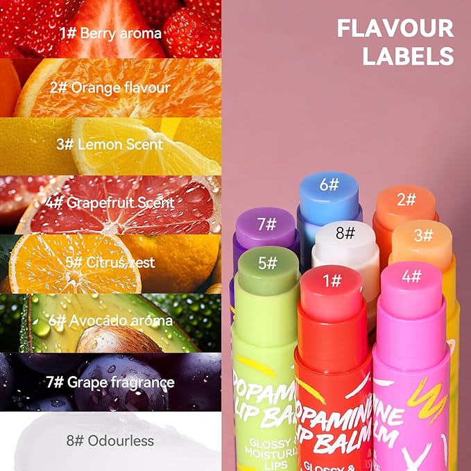 8PCS Tinted Lip Balm with Vaseline, 8 Colored Lip Balm Set, Natural Plumping Lip Balm Pack, Girls’ PH Lip Balm Bulk, Small Gifts Lipstick Sets For Women, Hydrating Lip Tint Balm, Soft Chap Sticks Pack