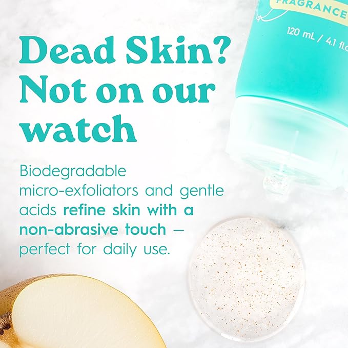 Tree To Tub Exfoliating Face Wash - Gentle Facial Exfoliator & Face Scrub w/Salicylic Acid for Glowing Skin - Non-Irritating Exfoliant to Remove Buildup & Refine Texture - For All Skin Types