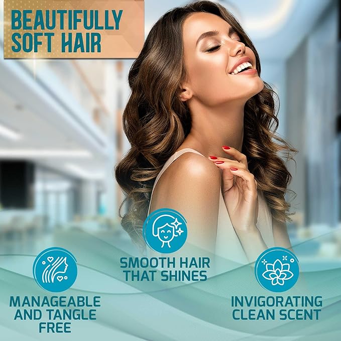 Biotin Shampoo and Conditioner Set - Volume Boosting Formula for Men and Women to Help Thinning Hair - Sulfate and Paraben Free with Thickening Properties - Volumizing Products to Improve Fullness