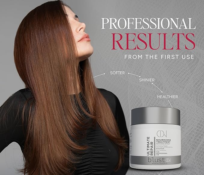 Ultimate Repair Mask with Collagen & Keratin for Damaged Hair - Hydration Deep Treatment for Dry Hair - Frizz Control & Nourishment Mask with Bamboo & Avocado Oil 500Ml