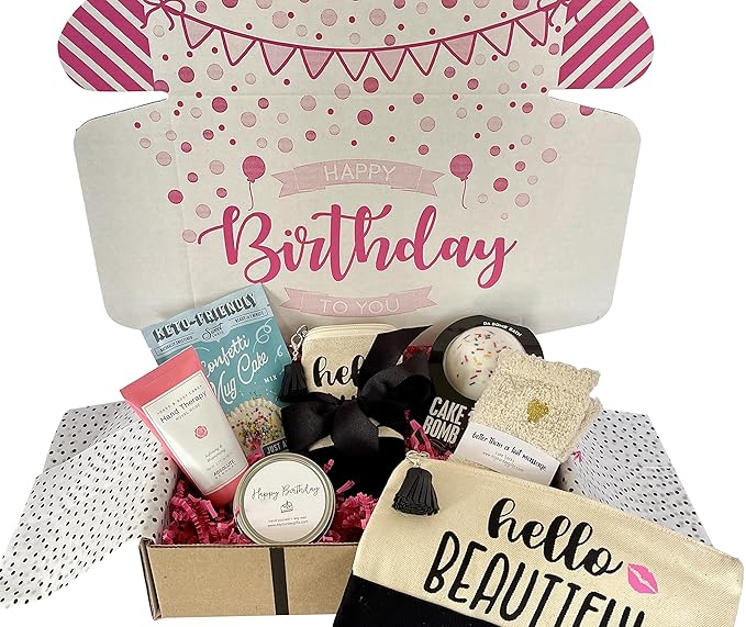 Women’s Birthday Gift Box Set 7 Unique Surprise Gifts For Wife, Aunt, Mom, Girlfriend, Sister from Hey, It's Your Day Gift Box Co.