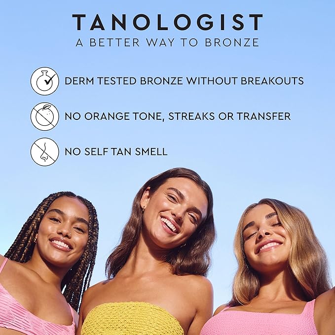 Tanologist Light Self Tan Mousse, Clear Self-Tanning Mousse, Streak-Free, Natural Glow, No Fake Tan Smell Or Orange Tone, Long Lasting, Clean Ingredients, Vegan, 6.76 fl. oz/200 ml Bottle