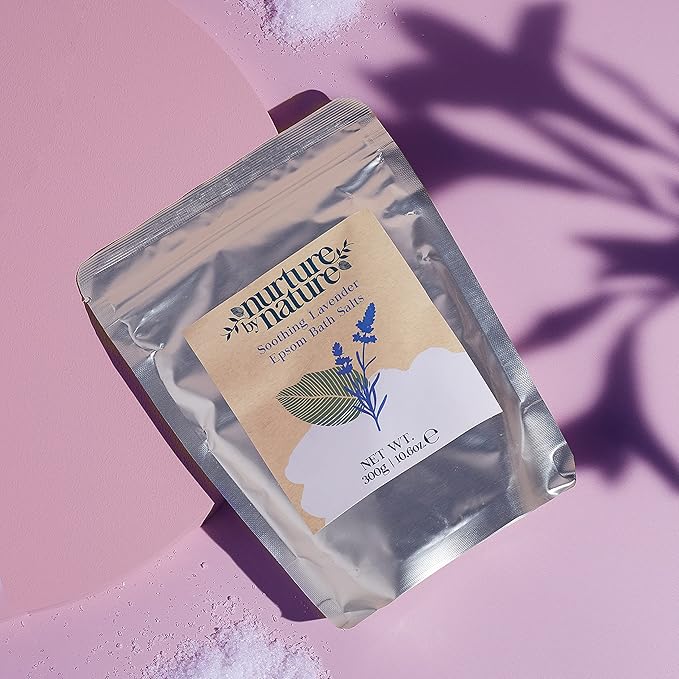 Nurture by Nature's MOMENT FOR MAMA Gift Set, Lavender Pillow Mist, Spa Gift Baskets for Women, 6 Pcs Per Bath Set, Mom Spa Gift Set, Relaxation Kit, Body butter, Shower Oil, Essential Oil Roll on