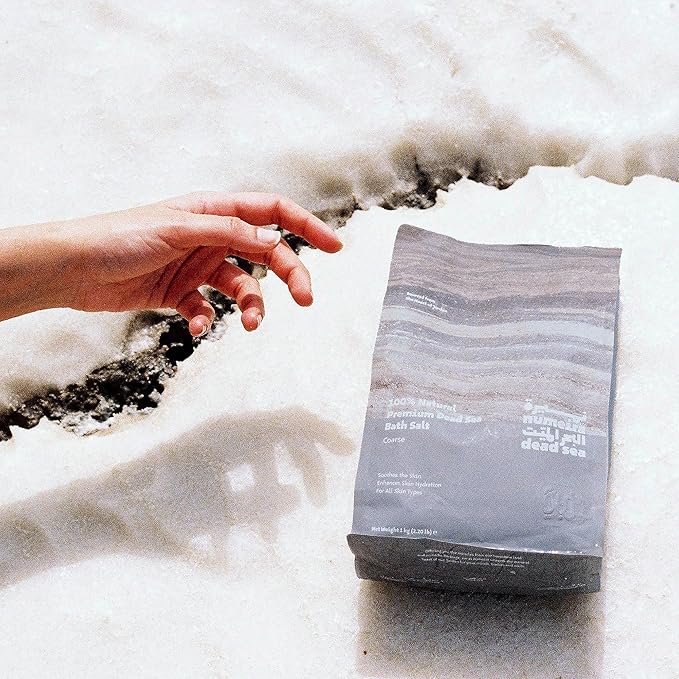 Dead Sea Salts for Soaking - Relaxing Salt Bath Soak for Body Rejuvenation - Natural Mineral Salts - Coarse Dead Sea Salt Bath Salts for Women & Men w/Lavender Infused Essential Oil (8.82 oz)