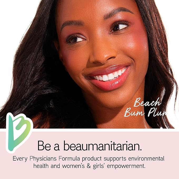 Physicians Formula Butter Glow & Go Multiuse Stick - Ultra-Creamy Formula with Murumuru Butter, Radiant Finish, Cruelty-Free - Beach Bum Plum